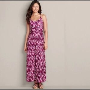 Eddie Bauer Aster Space Dyed Maxi Dress, Purple Size Medium